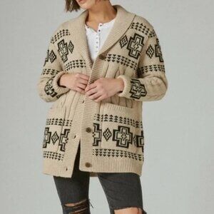 Pendleton 100% Virgin Wool Cable Cardigan Portland Collection Knitted in the USA